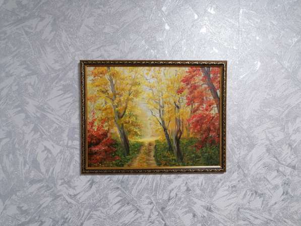 Картина в рамке маслом пейзаж Осень в Барнауле фото 4