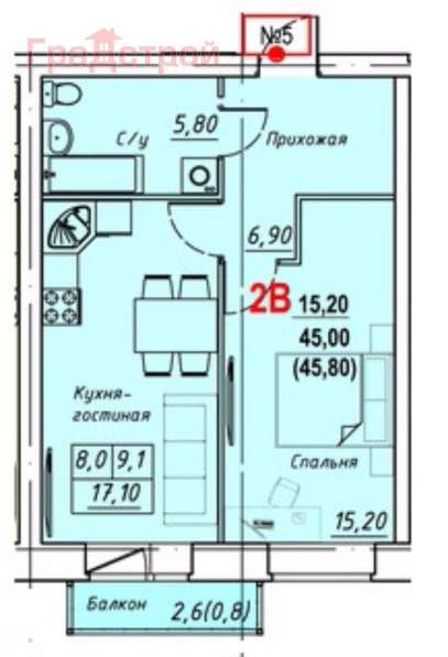 Продам двухкомнатную квартиру в Вологда.Жилая площадь 45 кв.м.Этаж 2.Дом кирпичный. в Вологде фото 4