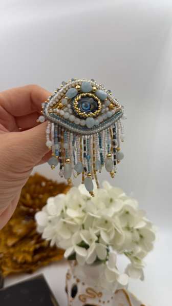 Брошь &laquo;Глаз аквамарина&raquo; в Анапе фото 3