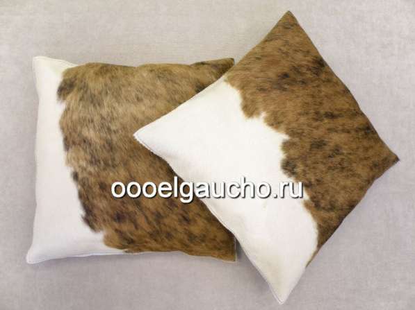 Декоративные подушки из шкур коров, лисы и чернобурки