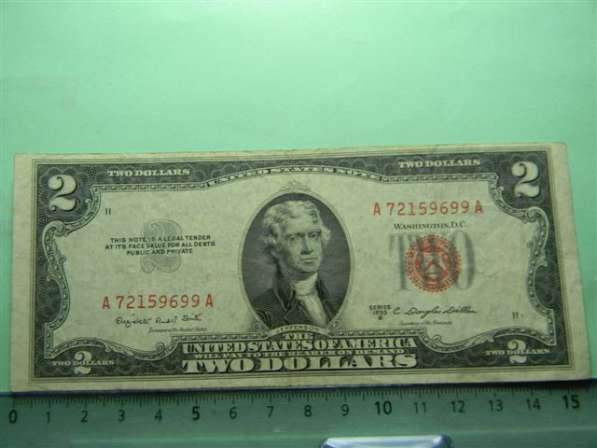 2 доллара США, 1953г., USA, VF/XF, P:380b, series 1953B в 