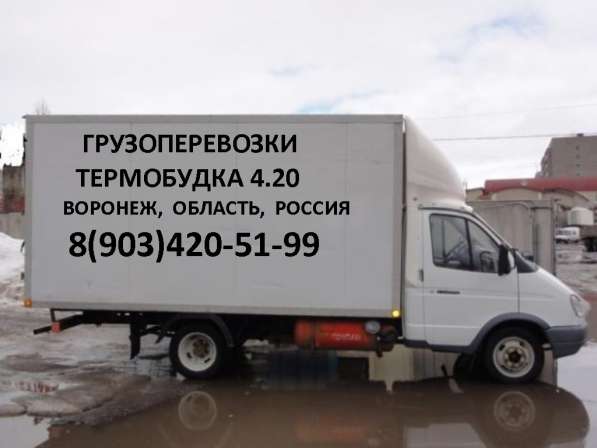 Грузоперевозки Газель Термобудка в Воронеже