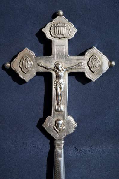 Старинный требный (водосвятный) крест. Серебро «84». XIX в в Санкт-Петербурге фото 15