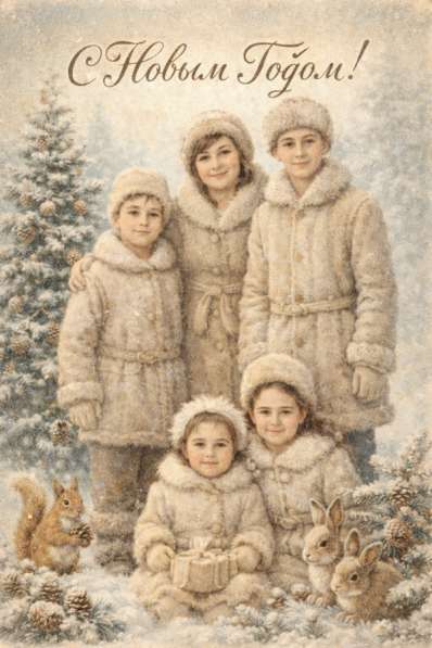 Новогодняя / Рождественская открытка с вашим фото в Новосибирске фото 7