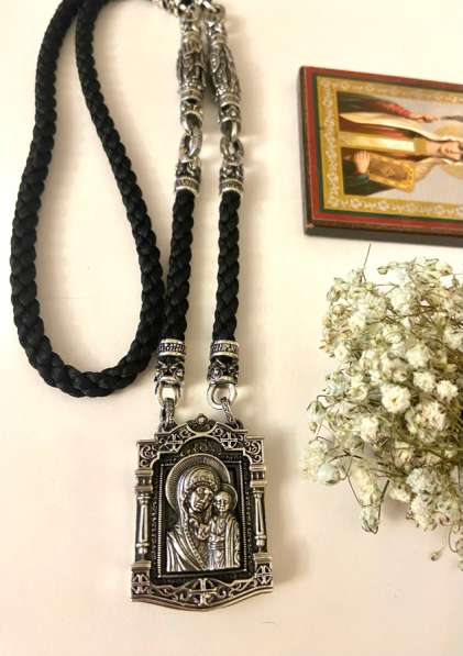 Гайтан на текстильном шнурке с иконой в Костроме фото 11