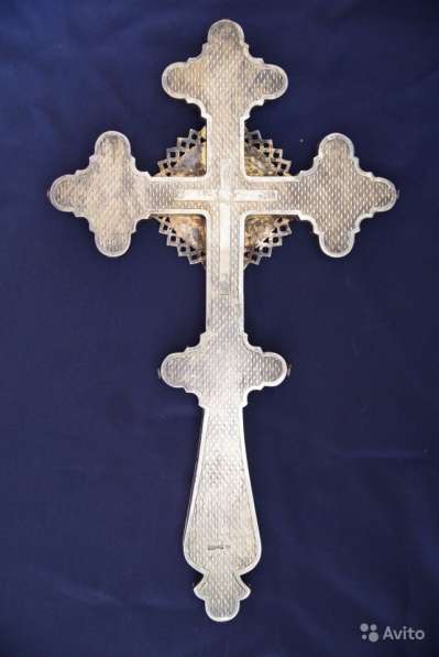 Старинный напрестольный крест. Серебро "84". Мoсква, 1875 г в Санкт-Петербурге фото 10