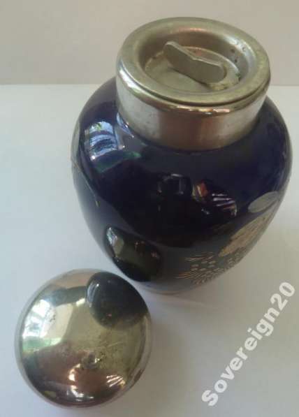 Чайница 1950 1960-ые гг. СССР кобальт синее стекло в Орле фото 11