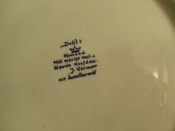 Делфт - большие тарелки винтаж фаянс олово в Москве фото 8