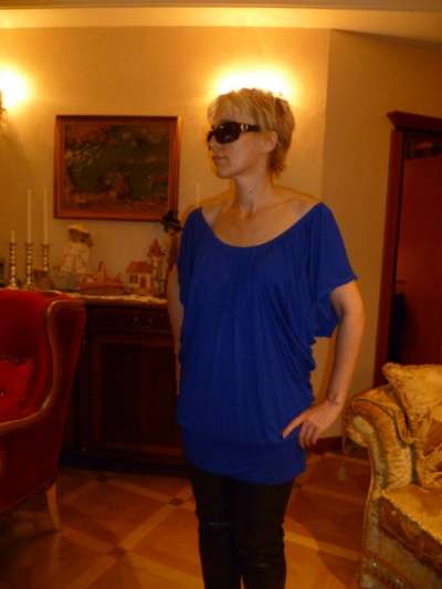 Туника, смотрится как мини-платье Oasis, Англия цвета ультрамарин в Москве фото 3