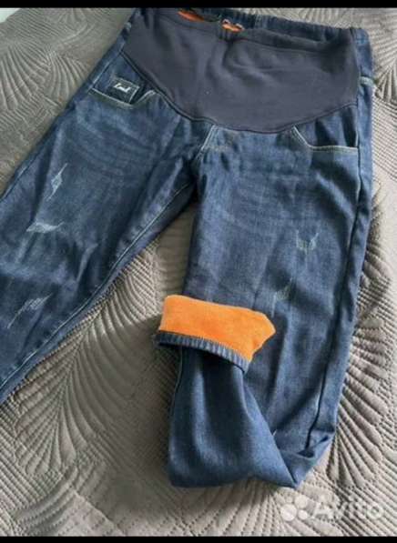 Джинсы для беременных утепленные