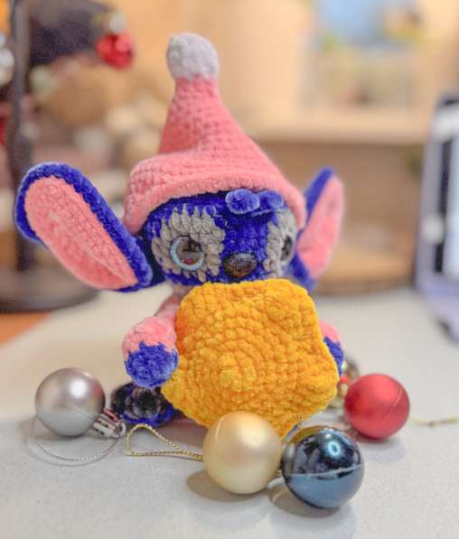 Вязаная плюшевая игрушка Стич