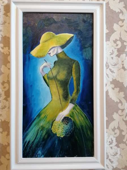 Картина Гортензия (Дама в шляпе) интерьерная живопись, масло