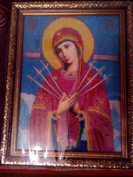 Продаётся вышитый бисером образ пресвятой Богородицы в Симферополе