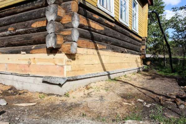 Замена венцов деревянных домов в 
