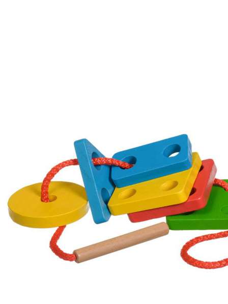 Сортер Клоун, деревянная игрушка геометрик+Шнуровка в фото 5
