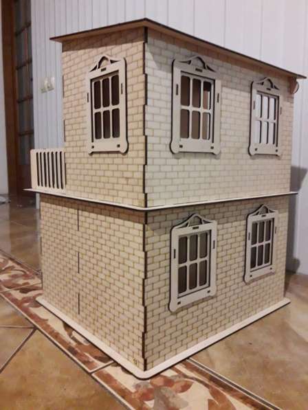 Деревянный 3д конструктор кукольный дом размер 55х45х40