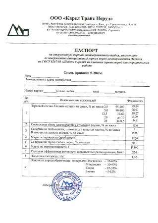 Щебень гранитный 5-20 в Москве