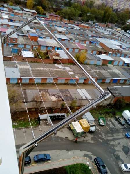 Бельевая сушилка для высоких балконов из нержавеющей стали в Краснодаре фото 4