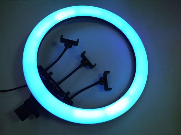 Кольцевая LED лампа RGB MJ18 45см 220V 3 крепл. тел + пульт в фото 13