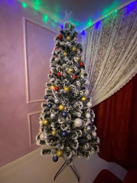 Елка новогодняя 180см с встроенной гирляндой в Брянске фото 4