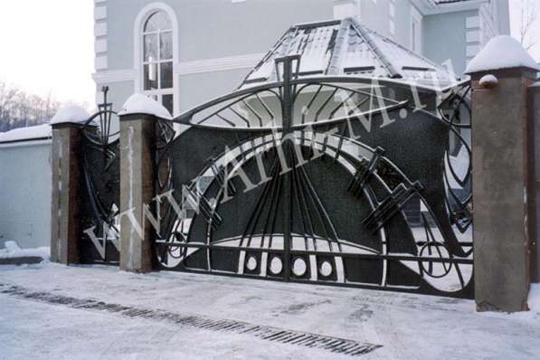 Кованые ворота в Москве фото 10