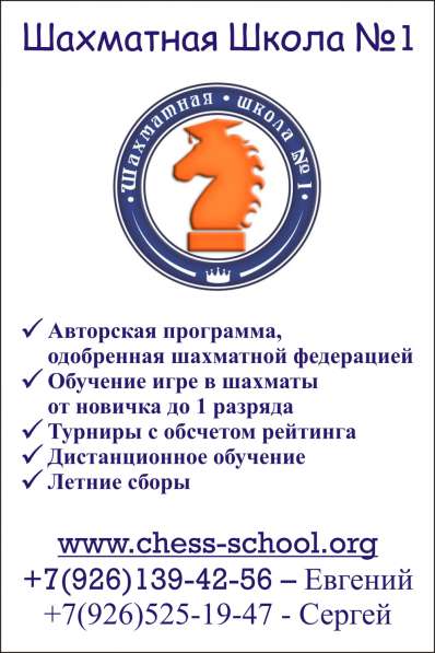 Занятия Шахматами для детей в Одинцово фото 3