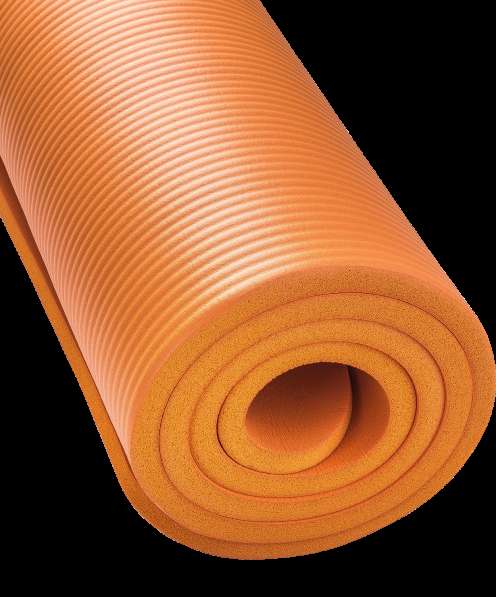 Коврик для йоги FM-301 NBR 183x58x1,5 см, оранжевый в Сочи