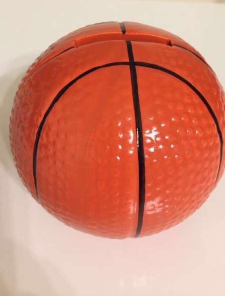 Копилка баскетбольный мяч, керамика в фото 3