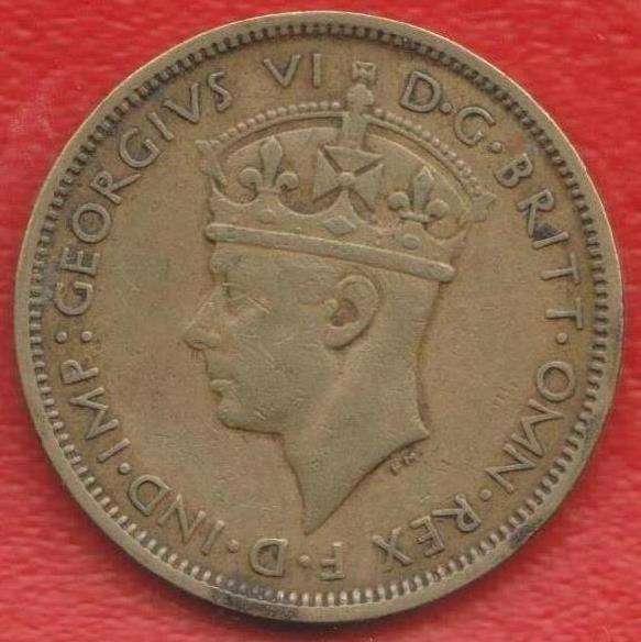 Британская Западная Африка 1 шиллинг 1943 г. Георг VI в Орле