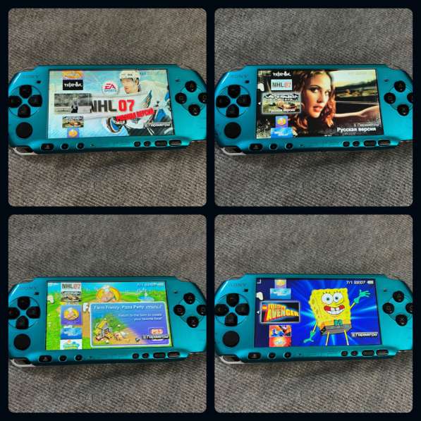 Sony PSP 3008 прошитая + 40 игр бирюзовая в Екатеринбурге фото 6