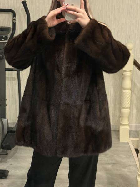 Натуральный норковый полушубок