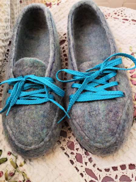 Home wool slippers 37size handmade