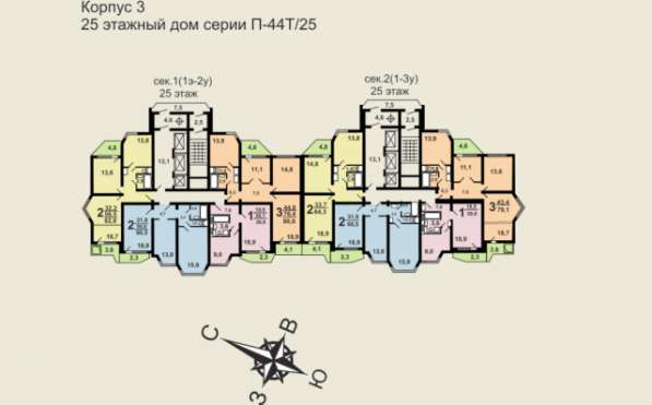 Продам двухкомнатную квартиру в Москве. Жилая площадь 60,30 кв.м. Этаж 12. Дом панельный. в Москве