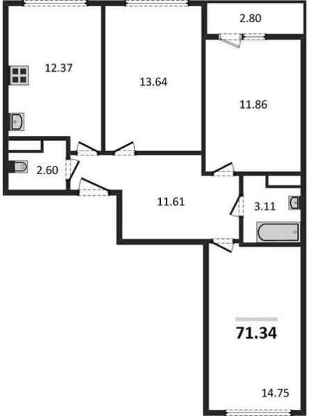 Продам трехкомнатную квартиру в Волгоград.Жилая площадь 71,34 кв.м.Этаж 6.Дом монолитный. в Волгограде
