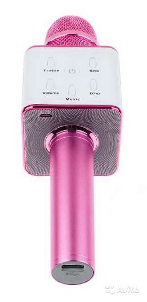 Bluetooth микрофон-караоке с динамиками Q7 Pink