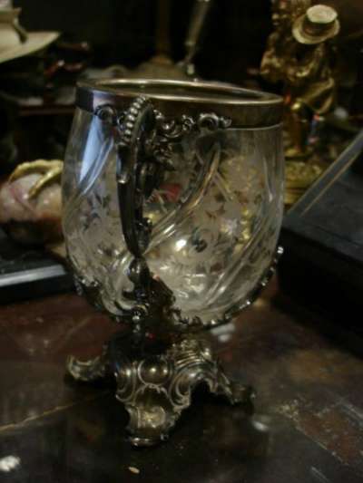 Старинная бонбоньерка(вазон),стекло,мета в Санкт-Петербурге фото 6