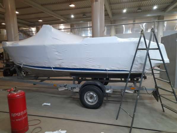 Упаковка, обтяжка, в термоусадочную пленку катеров, лодок в Рыбинске фото 3