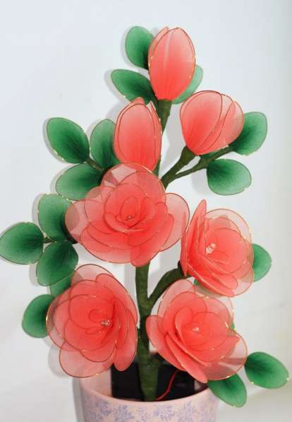 Цветок-Светильник из капрона «Розы» в Чебоксарах фото 4