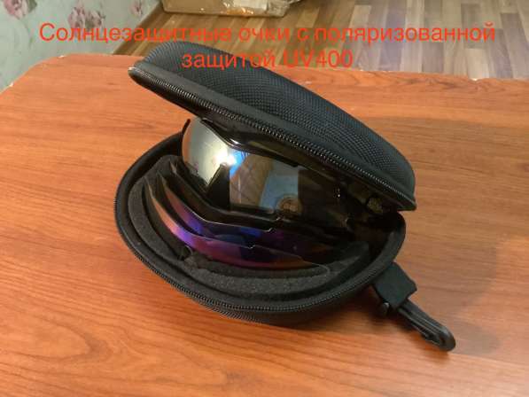 Солнцезащитные очки, 5 линз, с чехлом, спортивные антиблико в фото 4