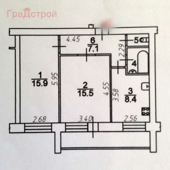 Продам двухкомнатную квартиру в Вологда.Жилая площадь 56 кв.м.Дом кирпичный.Есть Балкон.