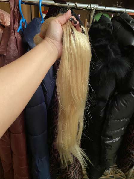 Human blond hair 76cm 185gr в Москве фото 4