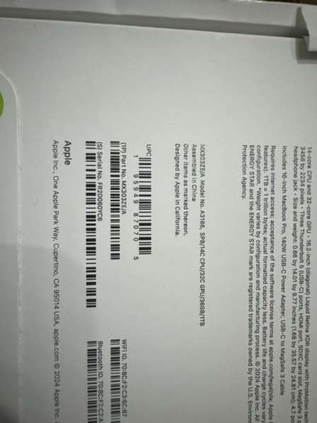 MacBook Pro m4, 16 inch, 36gb-1Tb