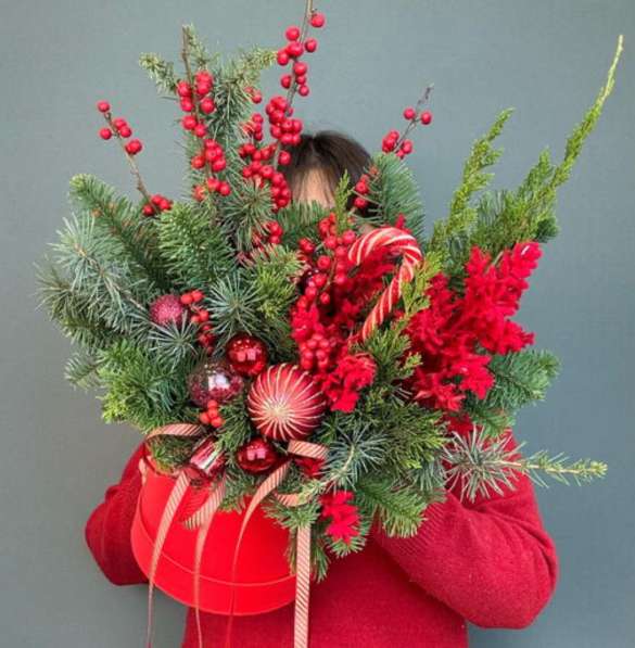 Новогодние композиции из нобилиса в Москве фото 4