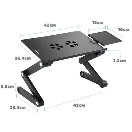 Стол для ноутбука Laptop table T8 с кулером в фото 6