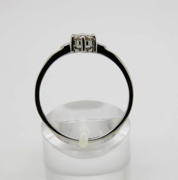 Золотое кольцо с бриллиантом 0.38 карат в Москве фото 4
