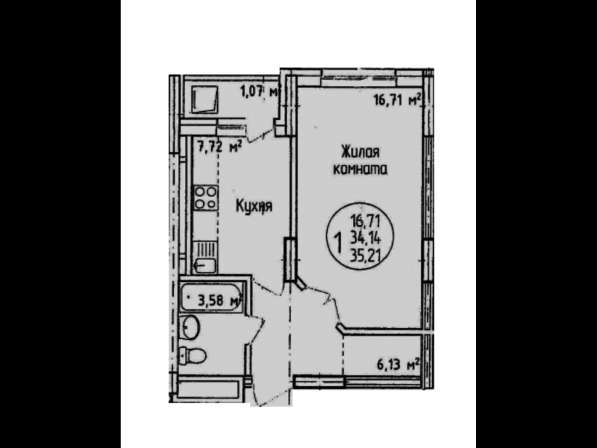 1-комнатная квартира в Уфе