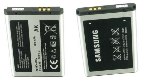 Samsung AB463446BA литий-ионный аккумулятор 3.7 В 800 мА·ч A