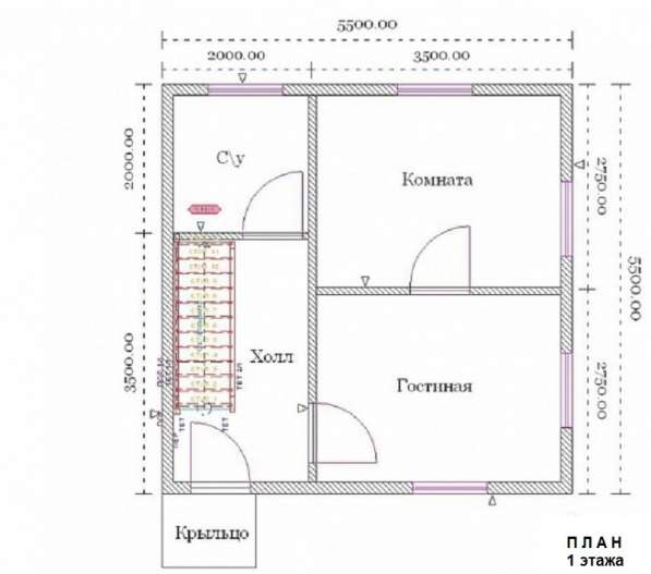 Дачный дом 5,5 м х 5,5 м с мансардным этажом в Тюмени фото 6