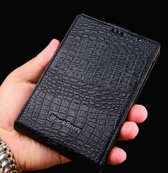 Натуральный кожаный чехол флип для Blackberry Passport