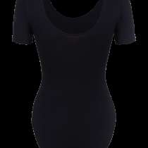 Купальник гимнастический с коротким рукавом, хлопок, черный, р. 36-42, в Сочи